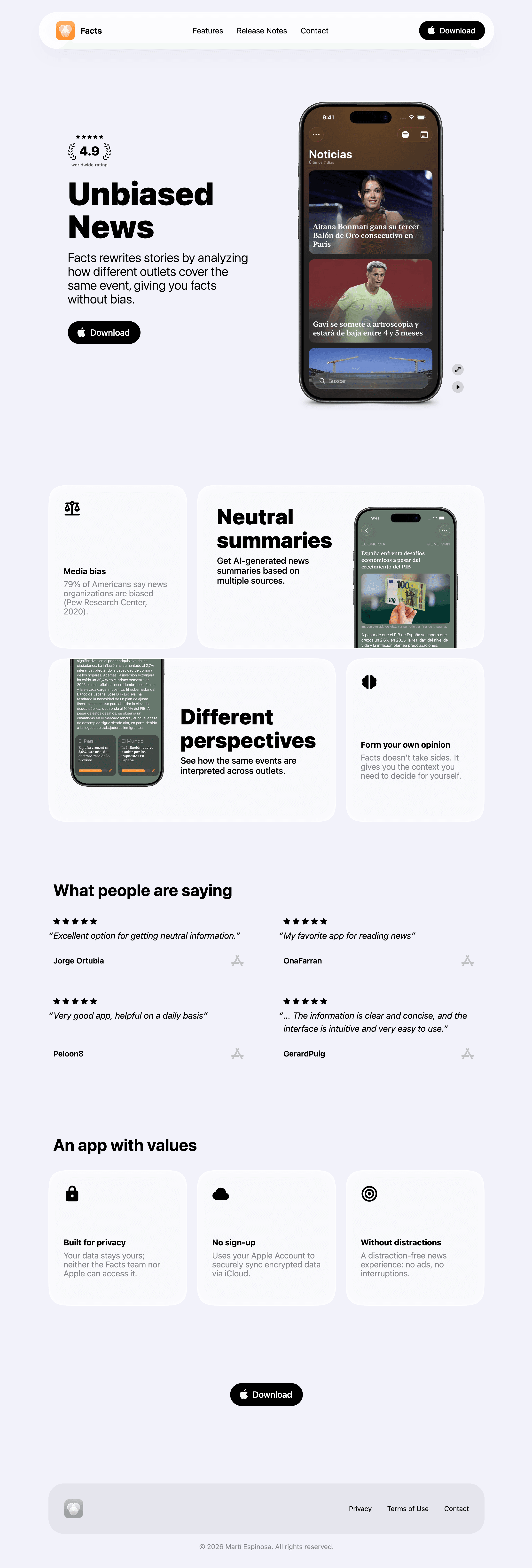 getfacts.app website screenshot