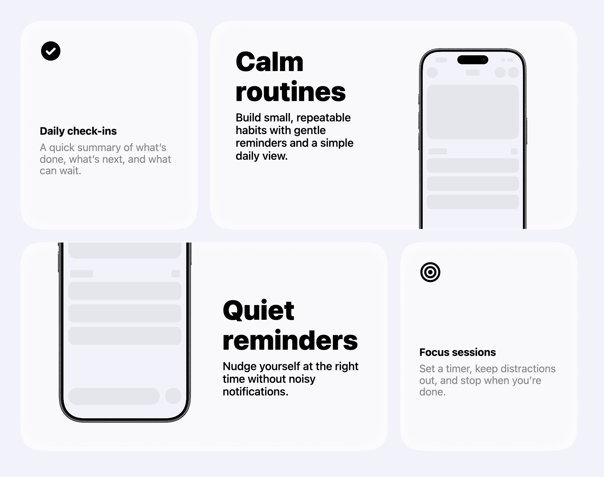 Preview of the card grid template number one
