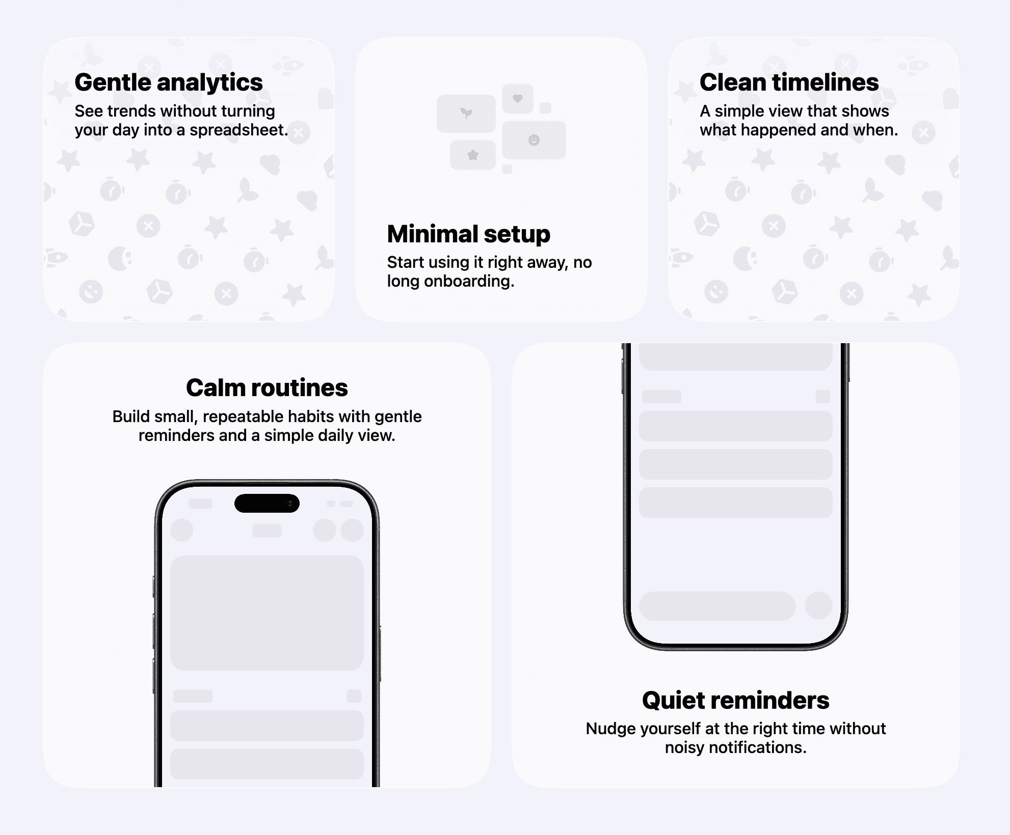 Preview of the card grid template number six
