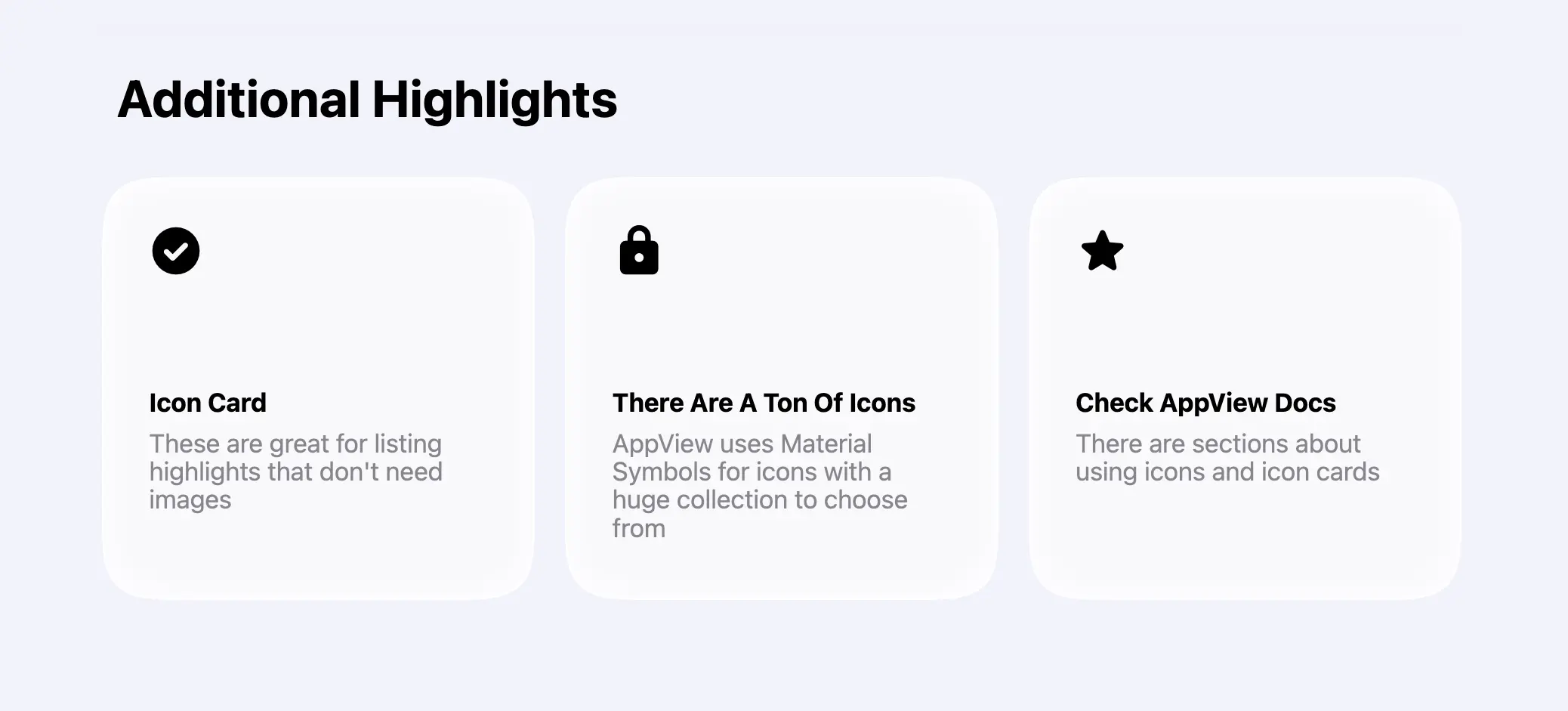 Default Additional Highlights section
