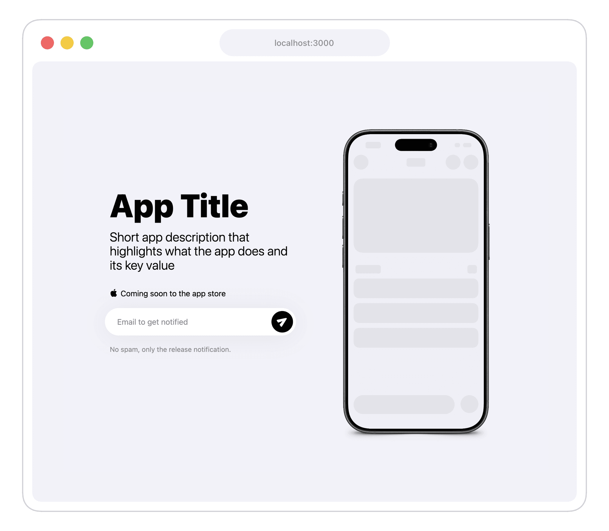 Default waitlist page of AppView